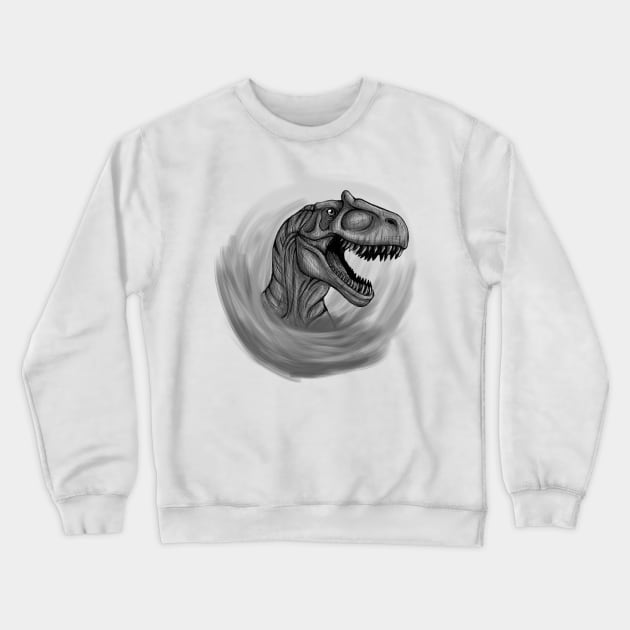 Allosaurus Sketch Crewneck Sweatshirt by SakuraDragon